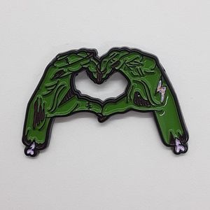 Zombie Heart Hands Enamel pin
